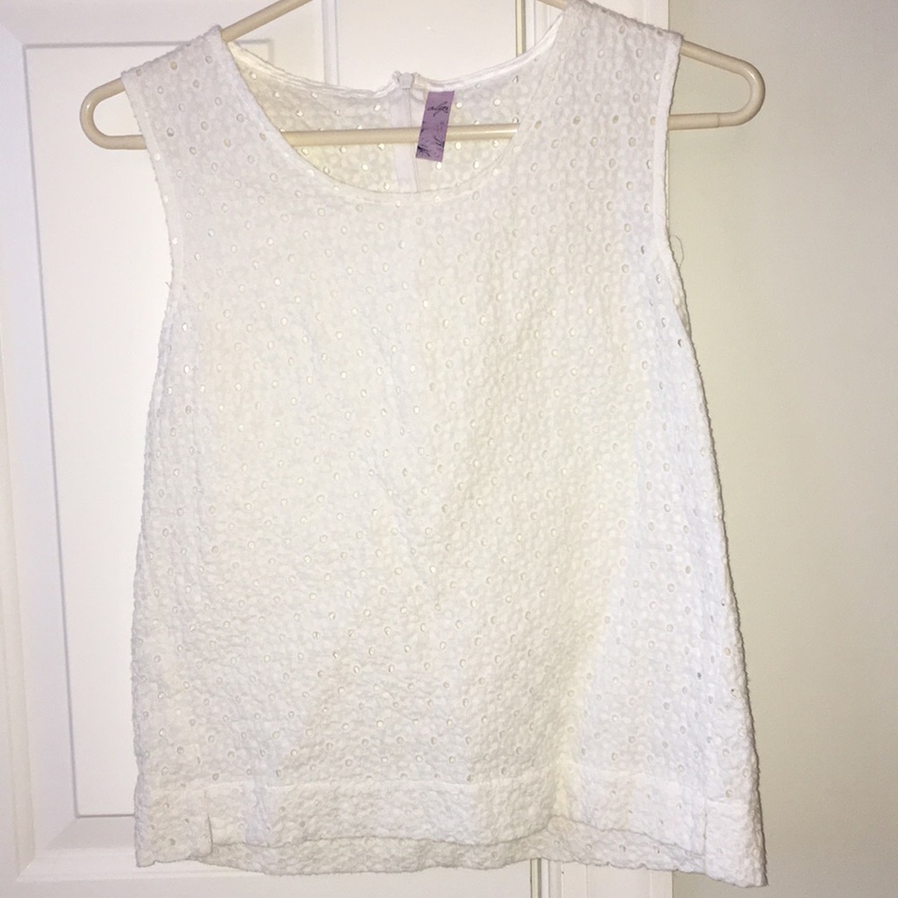 Eyelet Tank Top